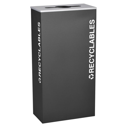 Ex-Cell Kaiser Classic Kaleidoscope 17 Gallon XL Recyclables Receptacle, Black
